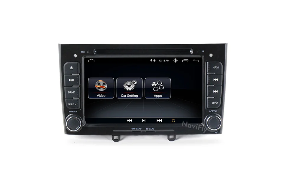 NaviFly 2 din Автомобильный dvd-плеер Android 8,1 Авторадио мультимедийный плеер для PEUGEOT 308 2007-2013408 2011- с gps навигацией