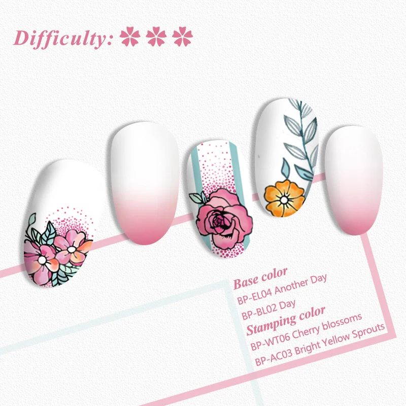 BORN PRETTY квадратные пластины для штамповки ногтей розы цветы из нержавеющей стали Шаблон для дизайна ногтей изображение трафарет цветок Танго DIY Инструменты