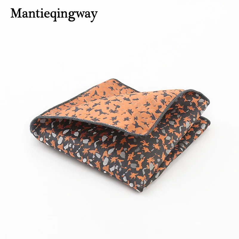 Mantieqingway Пейсли Цветочный Узор в горошек платок мужской деловой костюм полиэстер Карманный квадратный темно-синяя полоса красные носовые платки