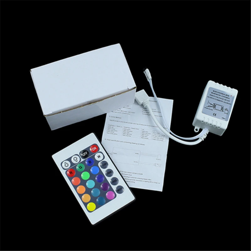 

12V 24 Key Wireless led IR Remote Controller For 3528 5050 RGB LED Strip Light free shipping
