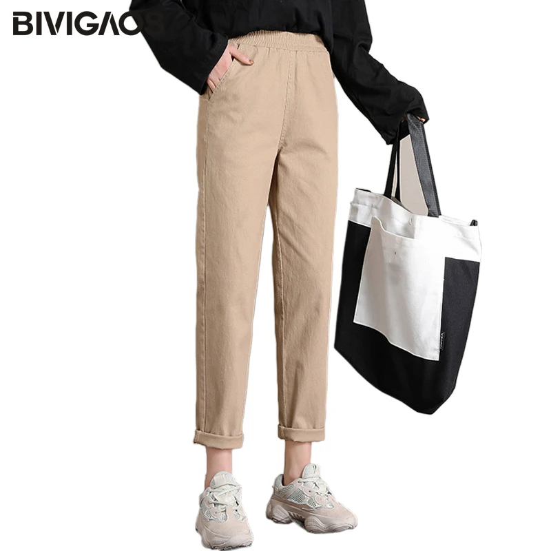 BIVIGAOS 2019 Весенние новые Базовый стиль женские хлопковые комбинезоны повседневные