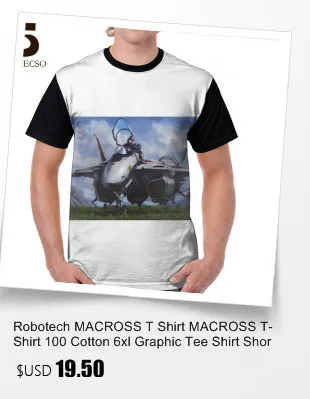 Robotech MACROSS футболка Robotech-MACROSS VF 1S C VF 25S RT VF 19 LT футболка мужская с коротким рукавом графическая футболка Базовая футболка