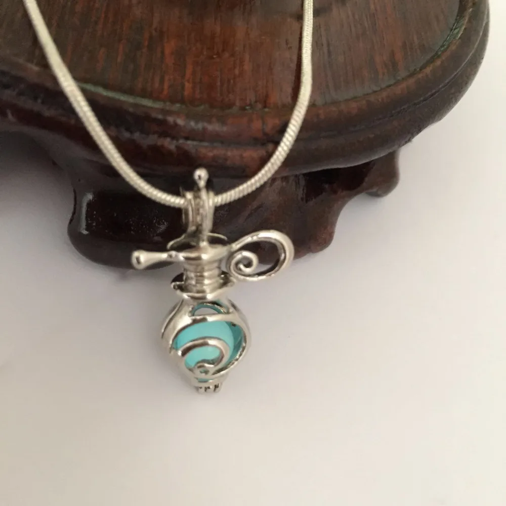 Кулон в виде винного горшка светящееся ожерелье из бисера Аладдин форме лампы