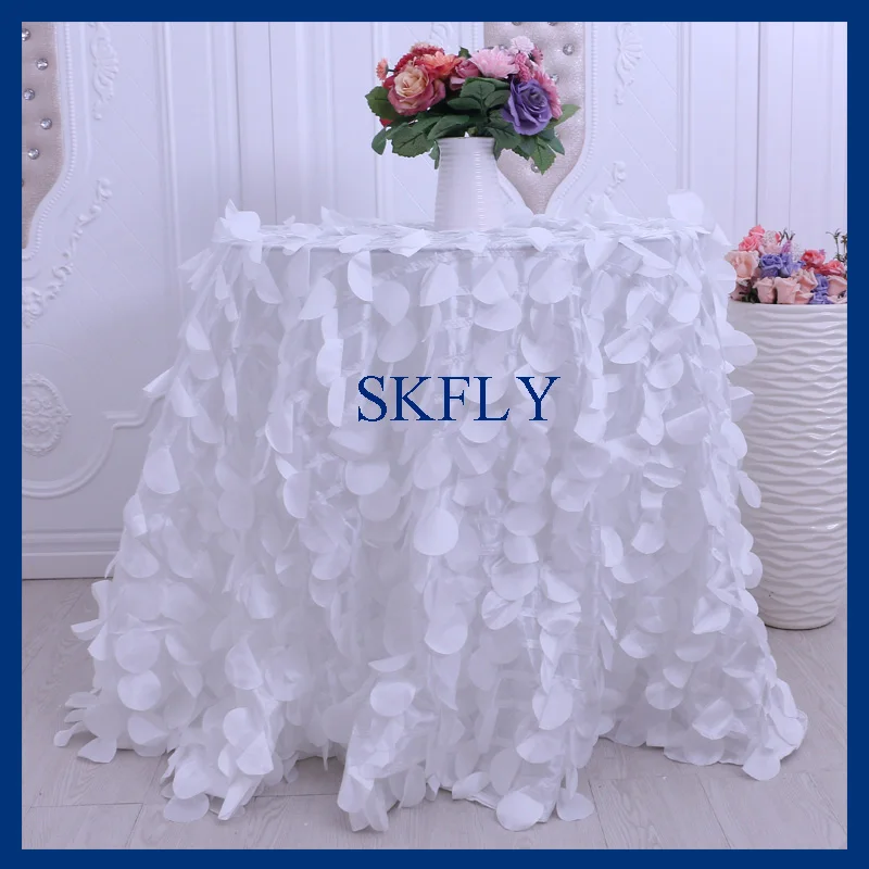 Великолепная элегантная Свадебная круглая белая фототкань CL018A|table cloth|taffeta table
