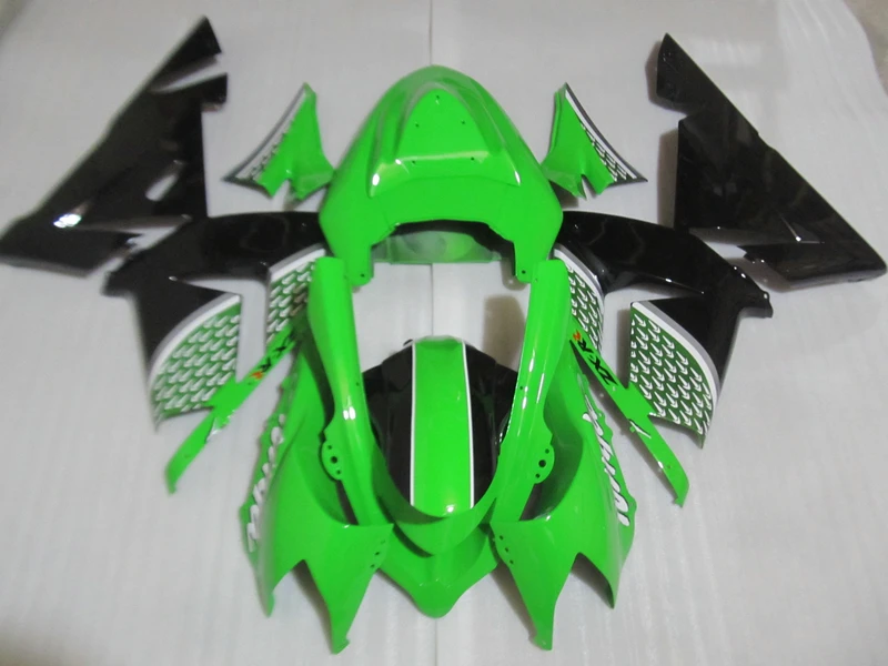 

Custom painted Fairing kits for Kawasaki ZX10R 2004 2005 Ninja ZX-10R 04 05 black green fairings set BB22