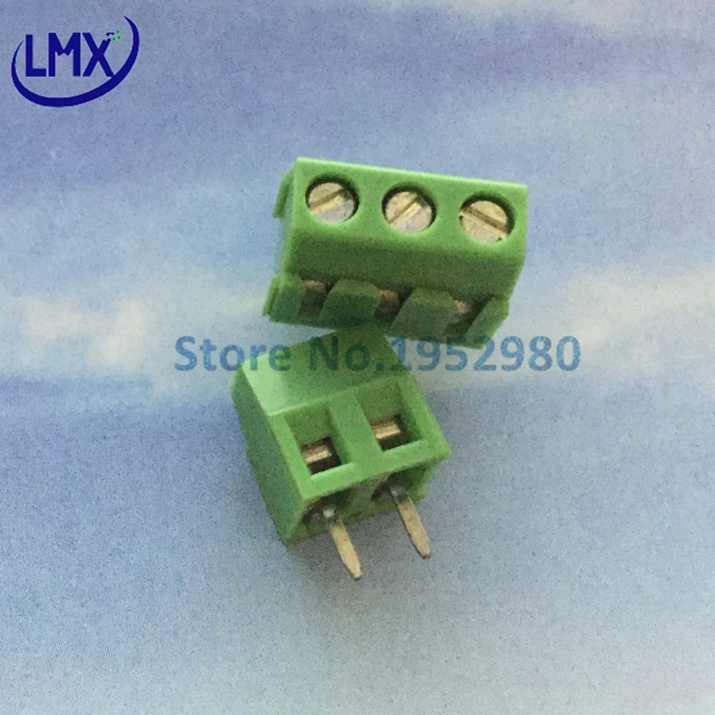 50 шт. 3 81 мм Pitch PCB Пружинные клеммные блоки разъем 2P 3P KF128 прямой штырьковый медный