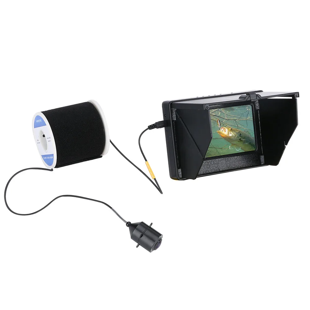 Продажа Подводная камера для рыбалки, 15 м, 1000 ТВЛ, 4,3 дюйма, 10 шт., светодиодный, ночное видение, 160 градусов, морская камера