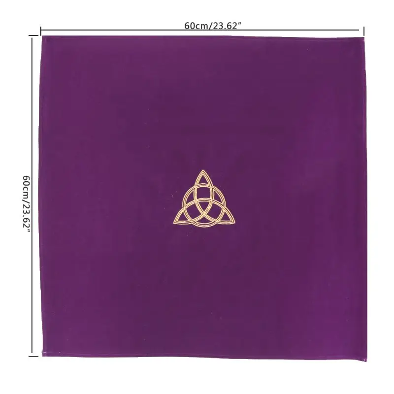 Бархатная скатерть для тараканов  60 см алтарь Викка пентакль солнце вышивка