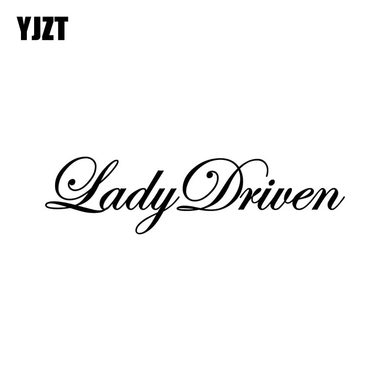 

YJZT 16CM*4.2CM Interesting LADY DRIVEN Vinyl Car Window Sticker Decoration Decals Black/Silver C11-0725