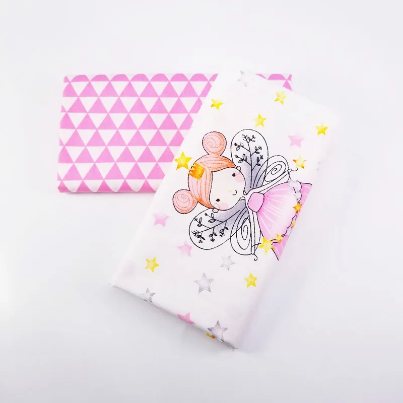 

Princess Print Child Clothing Cotton Twill Fabric Patchwork Textile Cloth Sewing Quilt Dormitory Sheets Breathable Cotton Fabric