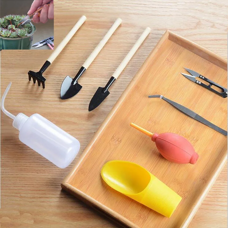 8 шт. мини железная ручная лопатка скребок грабли трансплантация миниатюрный