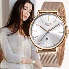 Часы женские, водонепроницаемые, из нержавеющей стали, ультратонкие, кварцевые