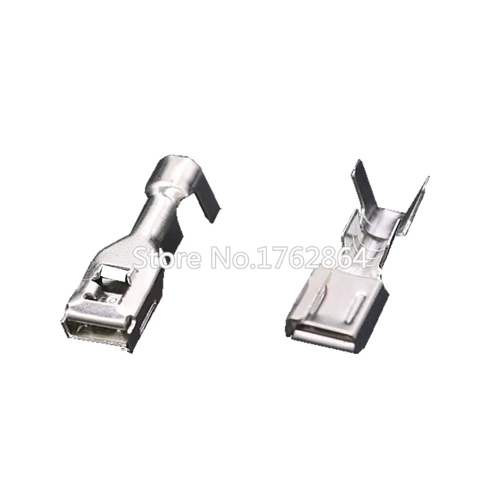

100 PCS 6.3 Series Terminal Block Connector Terminal Car Connector Terminal Tin DJ623F-6.3B