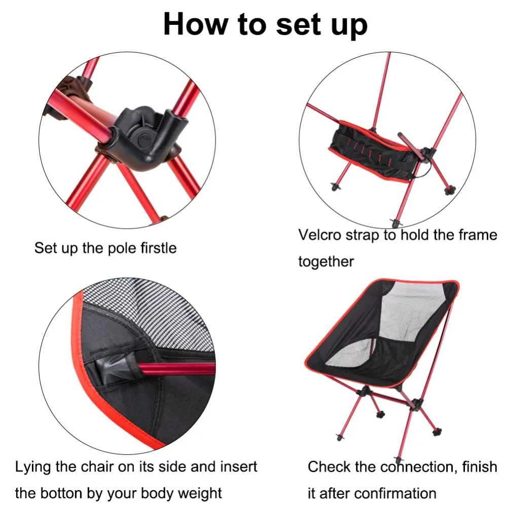 en Ucuz Taşınabilir Kompakt Hafif Açık Sandalye çantası Ultralight Katlanır Kamp Sandalyeler Seyahat Için Plaj Yürüyüş Balıkçılık Sırt çantası