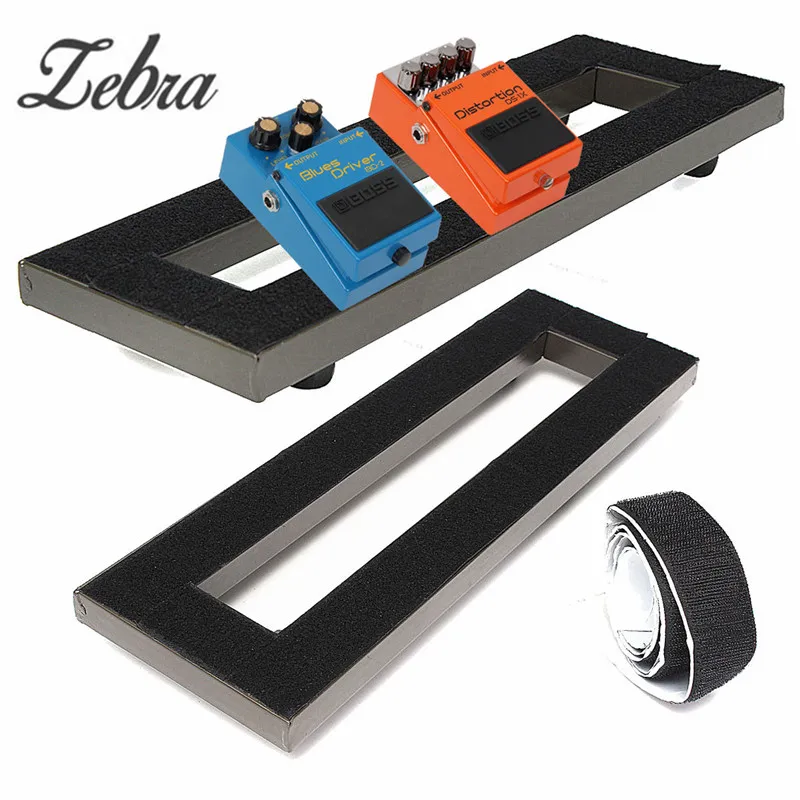 Zebra 40x13 см сплав электрическая гитара педаль доска Нескользящая установка