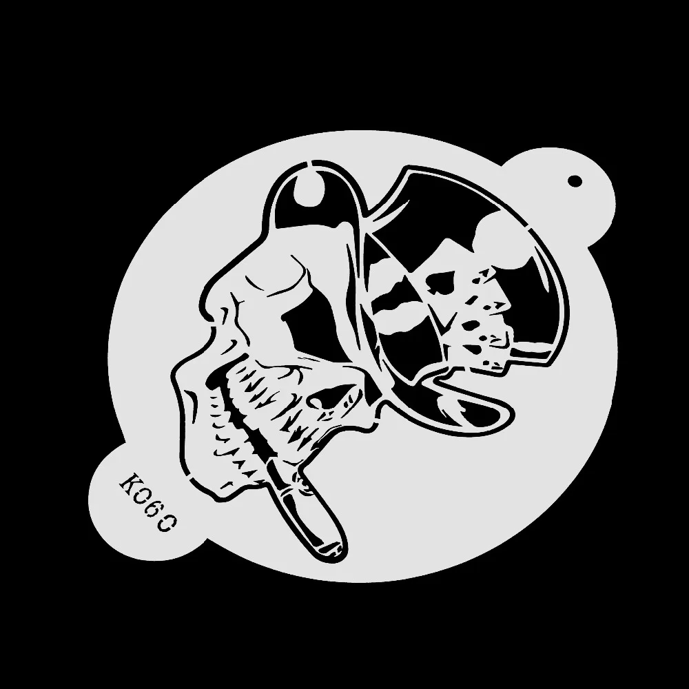 Smoking Ghost head shaped Fondant Cake stencil Cookie Halloween Spray tools decorating backing accessorioes | Дом и сад