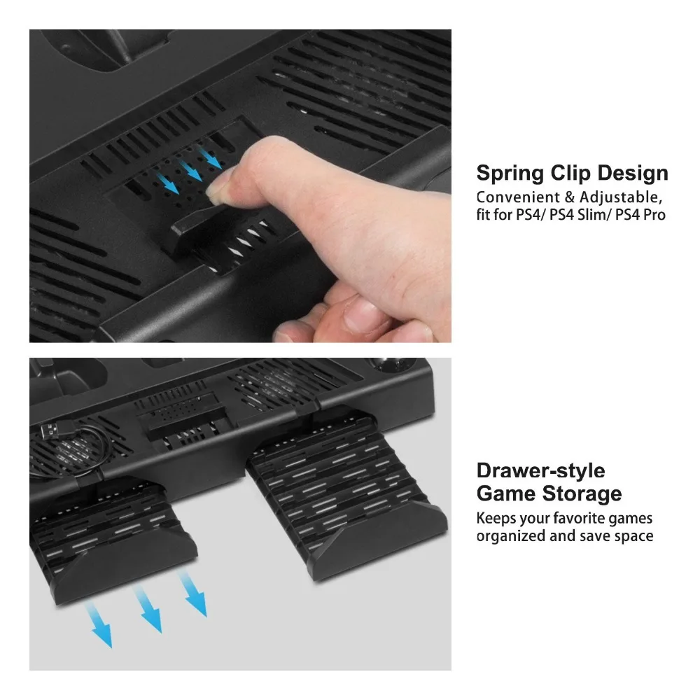 Все в одном PS VR подставка для PS4 тонкий Pro Vertical Stand системы охлаждения fan Controller