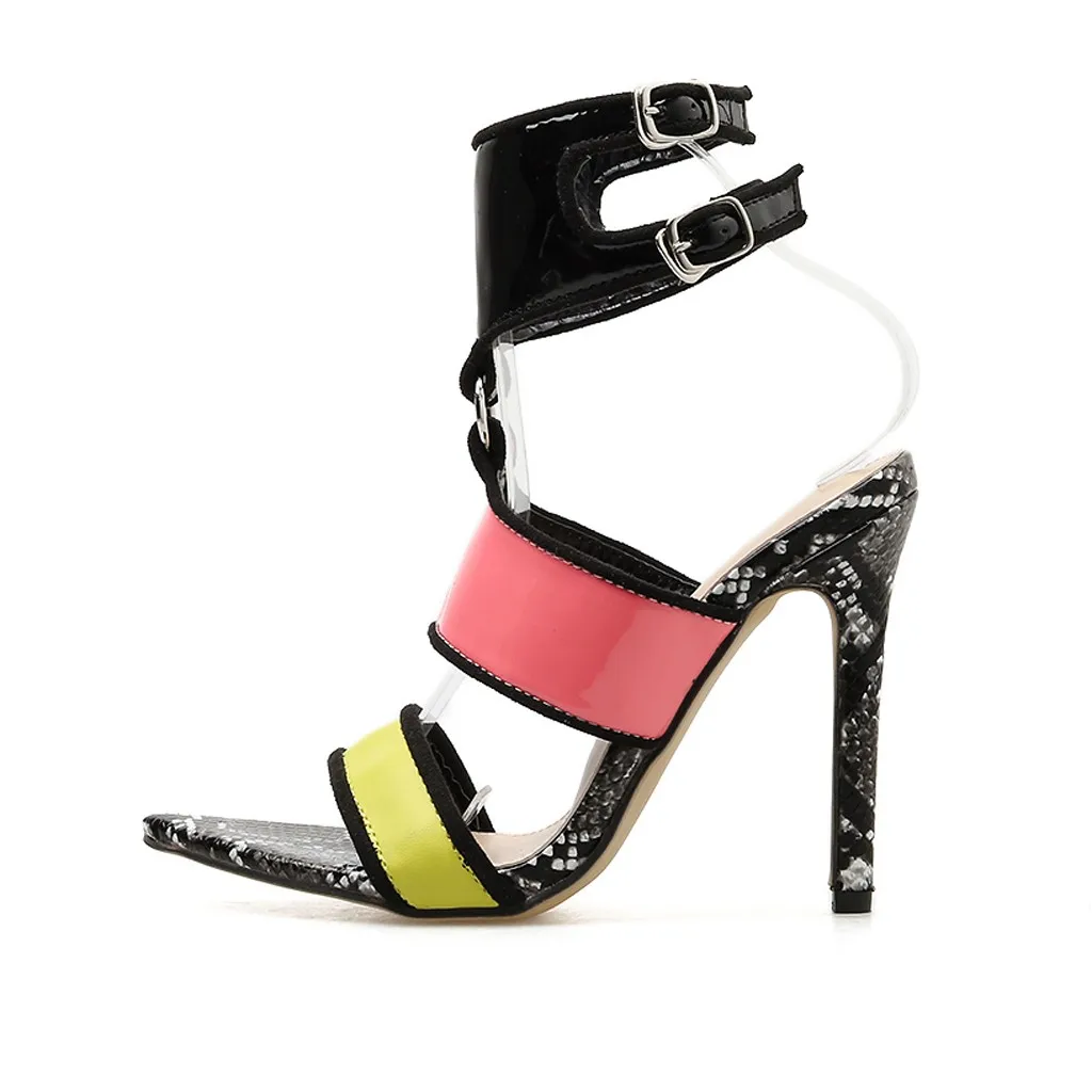 SAGACE/женские очаровательные пикантные босоножки на тонком высоком каблуке в