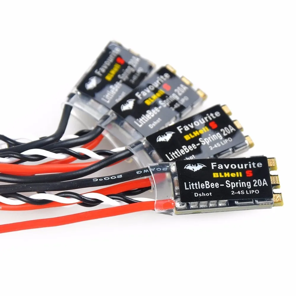 FVT LittleBee Little Bee SPRING 20A BLHeli_S ESC DSHOT BLHeli S контроллер скорости 2 4S для FPV Raing дрона