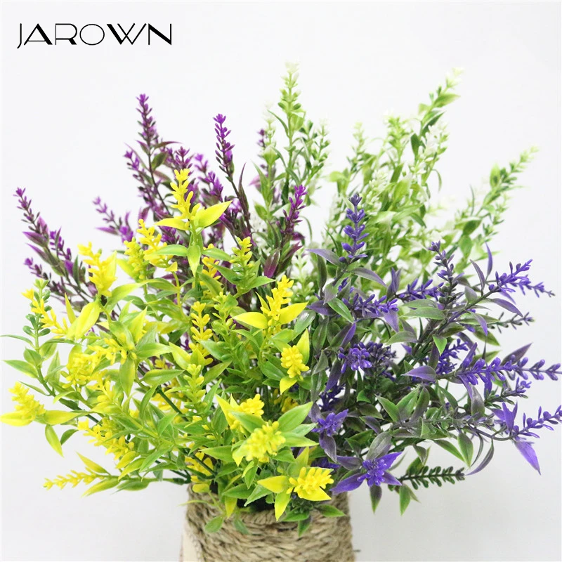 Искусственные растения JAROWN искусственная пластиковая Лаванда 7 ветвей