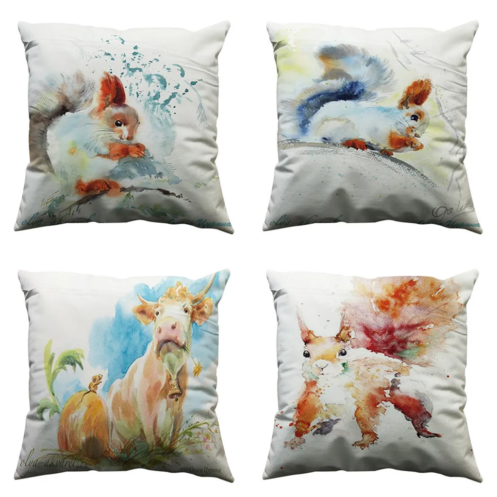 Новая популярная наволочка с изысканным принтом супер мягкая квадратная поясная