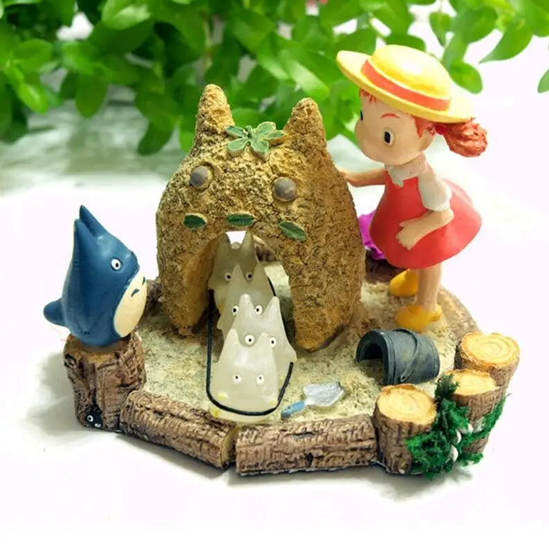 Феи Садовые принадлежности Totoro и девочка играют в игры Ghilbi студийная фигурка