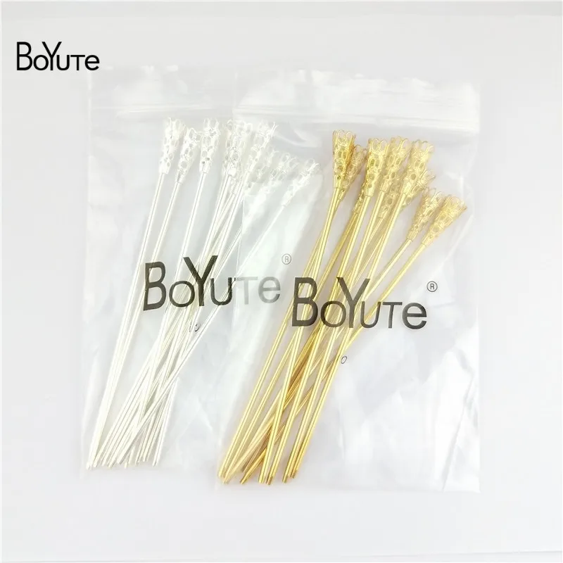 BoYuTe (20 шт./лот) филигранные шапочки для бусин сварочные палочки волос 120*2 5 мм