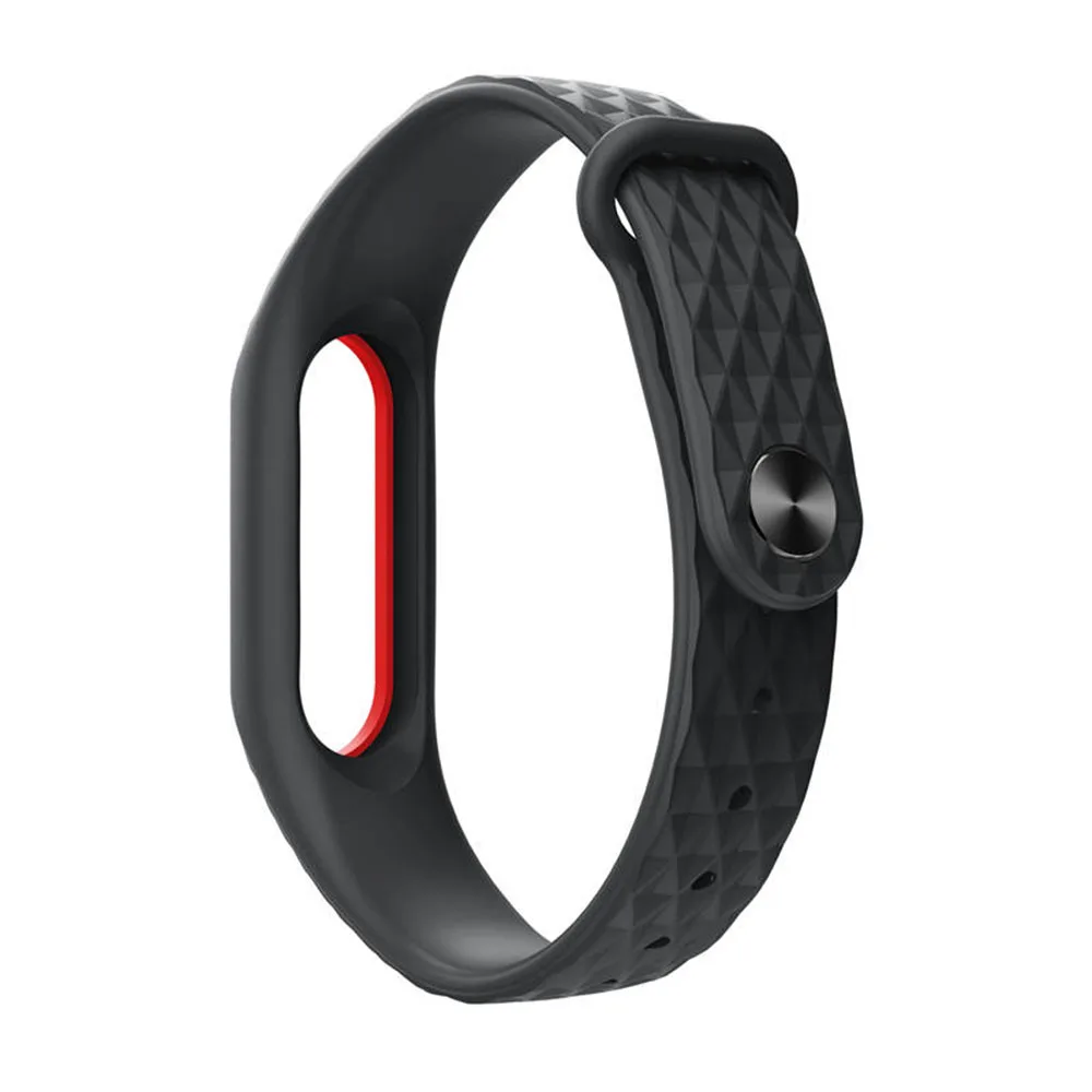 Ремешок резиновый для Xiaomi Mi Band 2 спортивный силиконовый регулируемый браслет