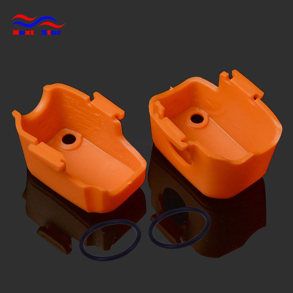 Motorcycle Plastic Orange Master Cylinder Cover Guard Protector For KTM EXC XC XCF MX EGS SX SMR 50 85 125 200 250 300 400 530 | Автомобили