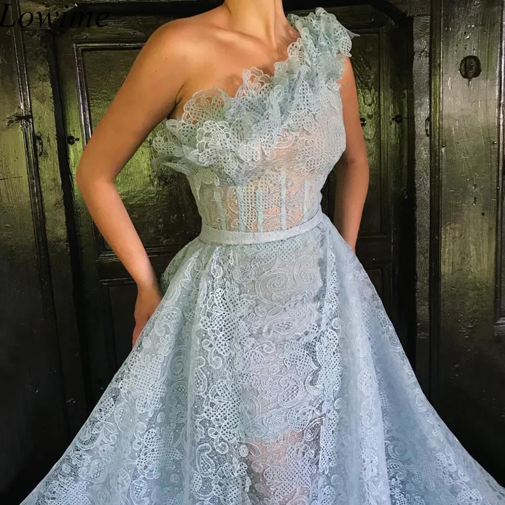 Новинка 2019 светильник-голубые платья Дубая для выпускного вечера длинное