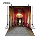 Фотофоны Laeacco с изображением старого дворца, занавеса, кресла, люстры, прихожей