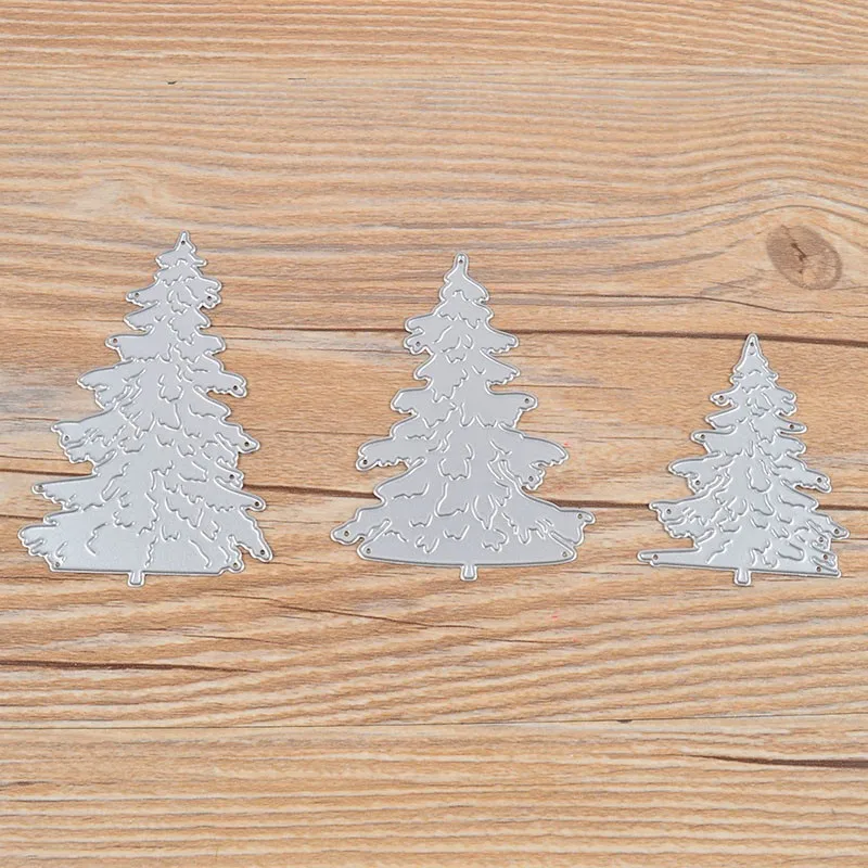

3PCS Christmas Tree Cutting Dies Stencil Scrapbooking Paper Card Album Decor DIY
