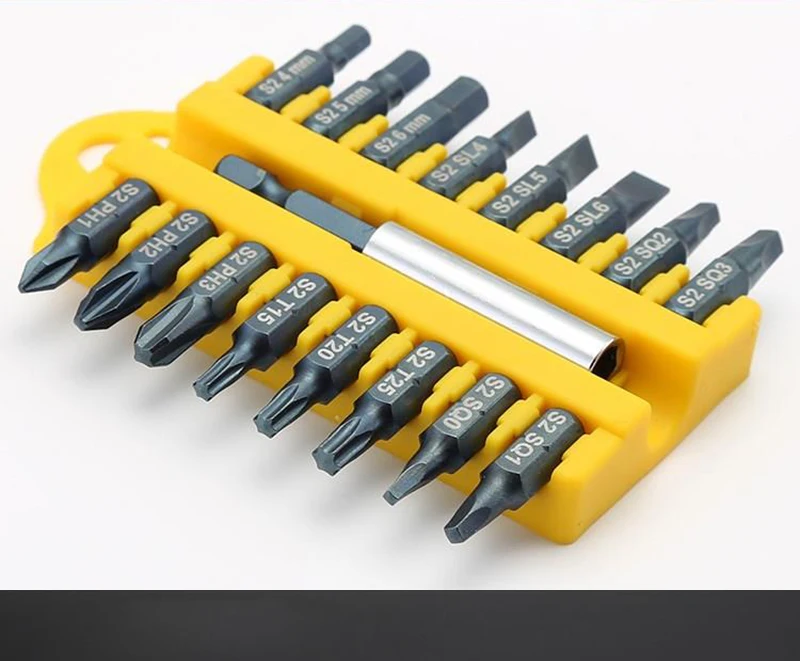 Jewii 17-Pcs Отвертка Набор бит магнитный стержень Phillips шлицевая Torx шестигранные электрический сверла Мощность бытовой ручной инструмент
