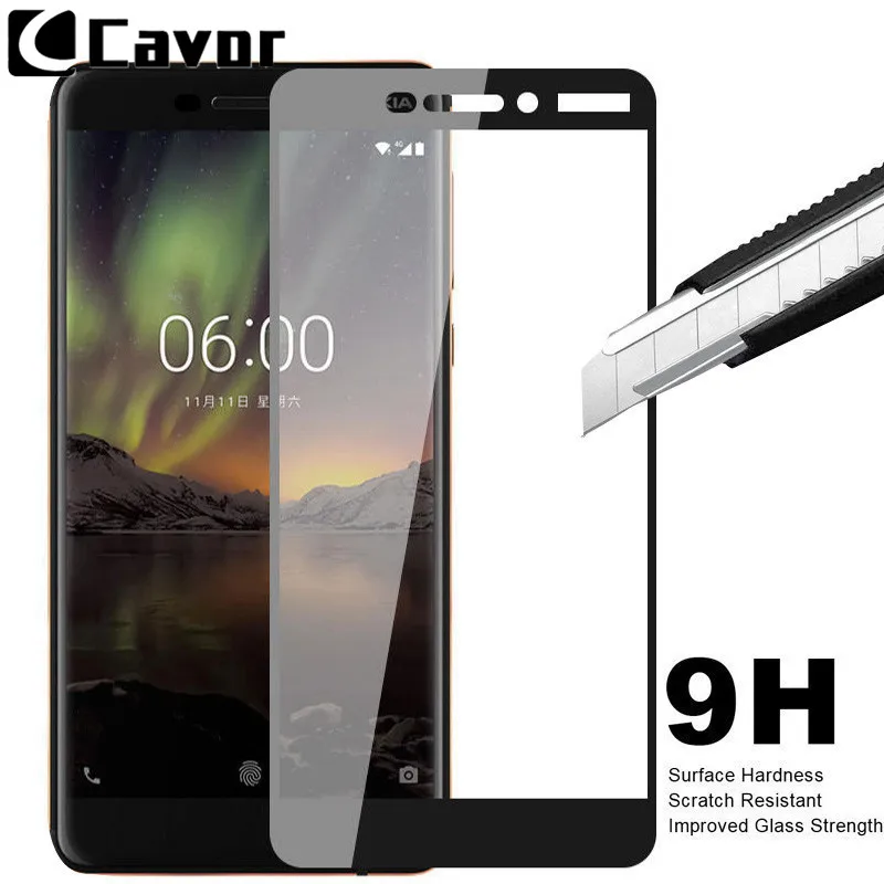 Tempered Glass Screen Protector For Nokia 6 6.1 Plus Case Full Front Cover Mobile Phone Protective Anti Shatter Film Nokia6 | Мобильные
