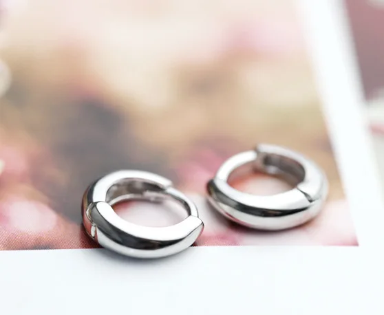 Модные стильные круглые серебряные серьги для женщин Свадебные