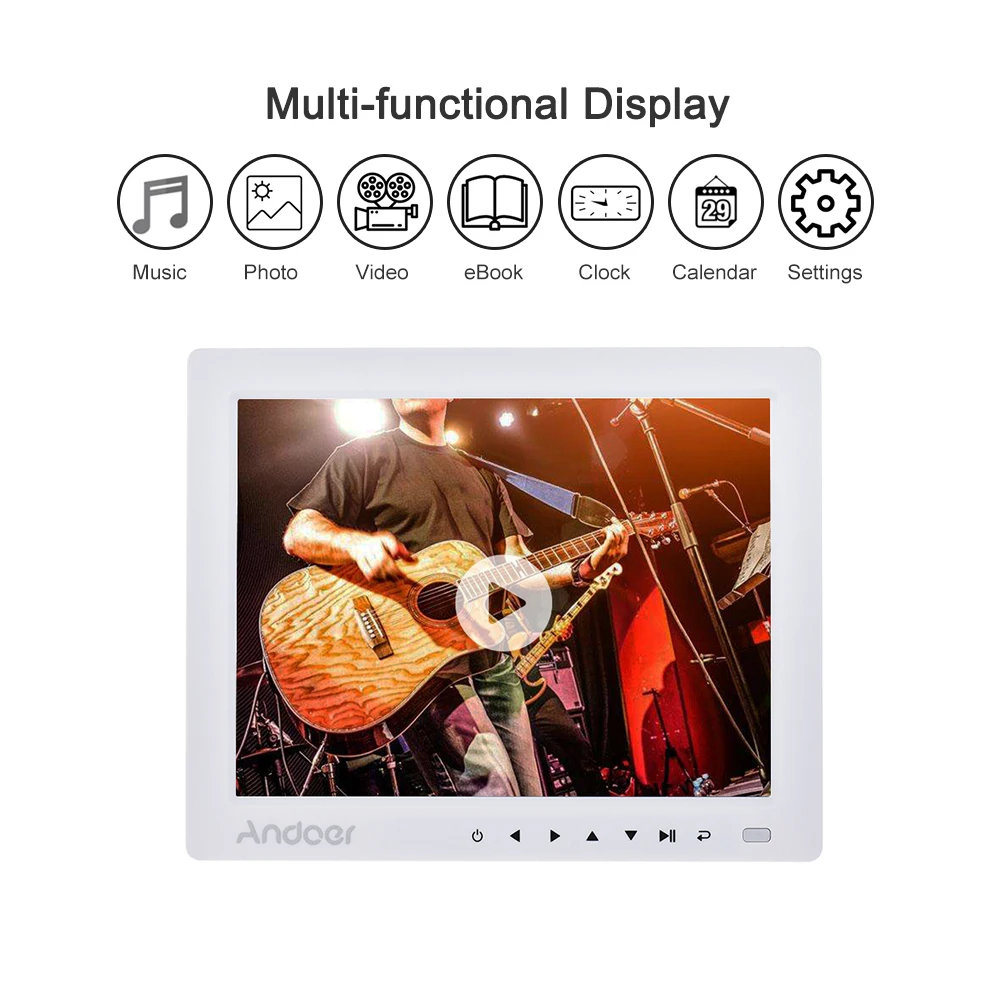 Andoer 10 &quotHD Цифровая фоторамка настольная 1080P MP4 видео MP3 аудио электронная книга