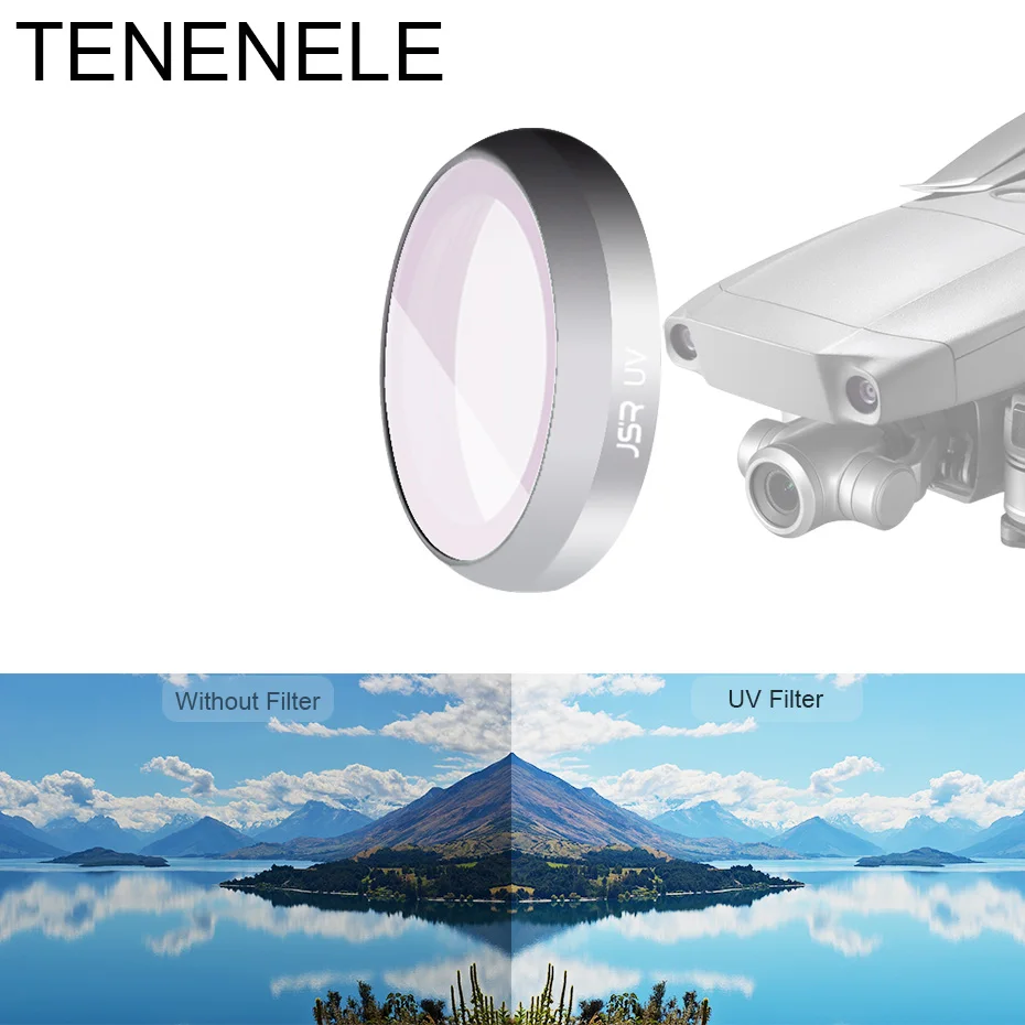Фильтр для дрона TENENELE защитный УФ фильтр камеры DJI Mavic 2 Zoom защита лучей объектива