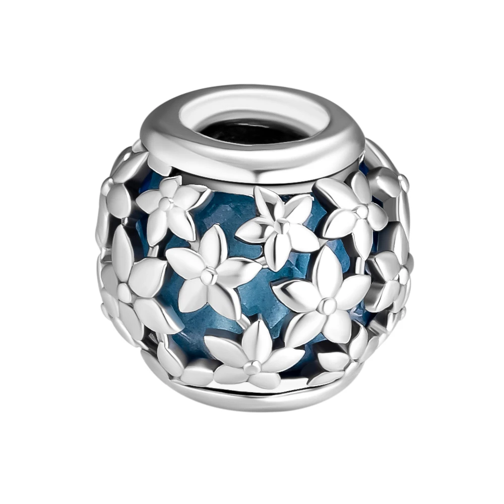 CKK 100% 925 Sterling-Silver Dazzling Daisies Beads Flower Charm DIY Fits for Brand Charms Bracelets Jewelry Making Bracelet | Украшения и