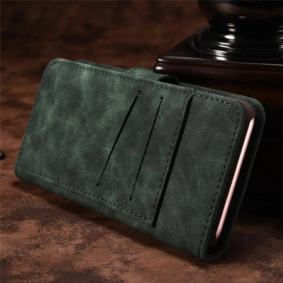 Роскошный Съемный 2 в 1 Автомобильный Магнитный чехол из натуральной кожи для Samsung