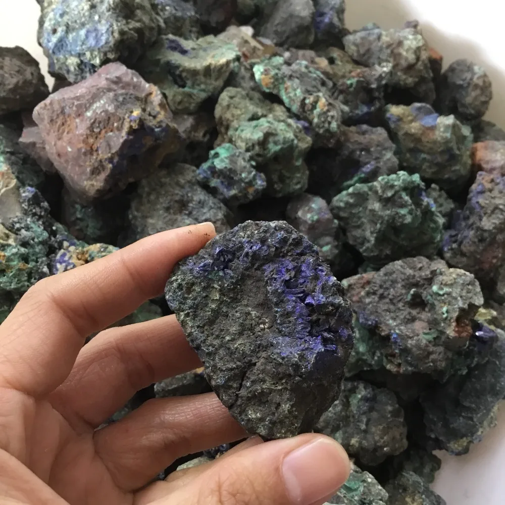 Натуральный сырой чессилит необработанный камень azurite минеральный