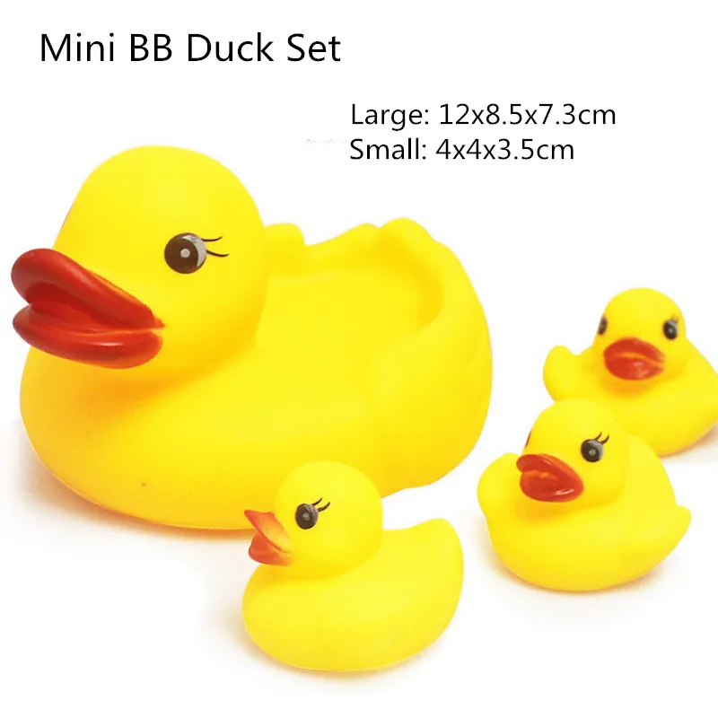 Милые детские со скрипом резиновые утки для ванной игрушки Duckie Baby Shower водные игры