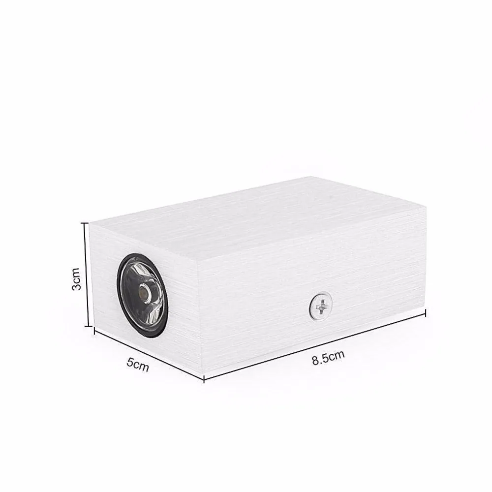 1 шт. 2 Вт AC85 265V светодиодный настенный светильник современный щедрый Настенный