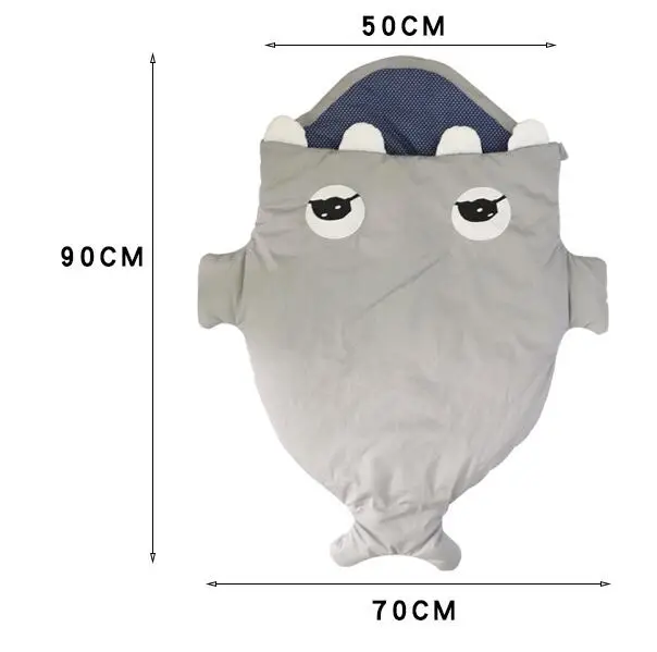 Спальный мешок для новорожденных Shark милый зимний сна детской коляски