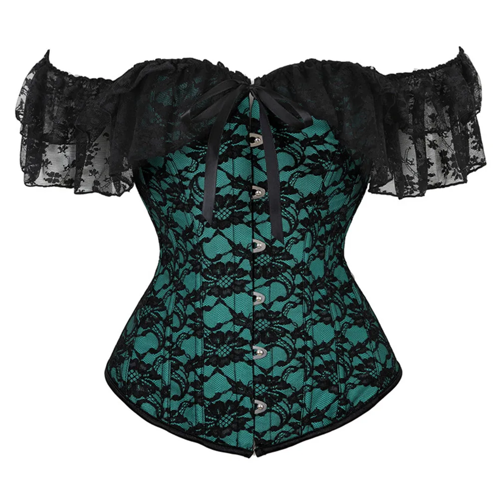 

Steampunk Corset Women Corselet Sexy Corset Bustier Gothic Retro Off Shoulder Lace Shows Party Cosplay Corset Tops