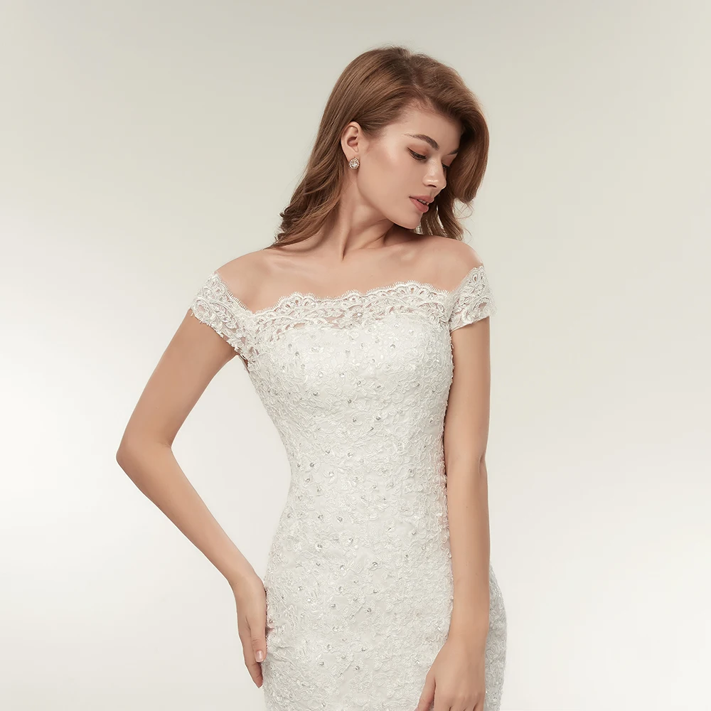 Fansmile настоящая фотография Vestidos de Novia винтажное кружевное свадебное платье русалки размера плюс свадебные платья Robe de Mariage FSM-165M