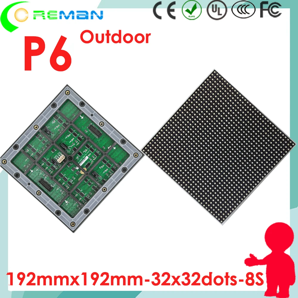 Бесплатная доставка низкая цена rgb модуль p6 уличный 32x32 для наружной рекламы