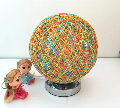 Творческий конопли ротанговая Пальма клубок металлический корпус настольной