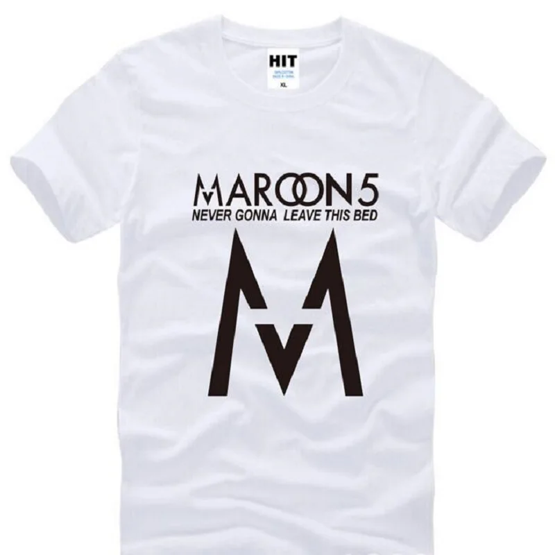 Модные рок-группы maroon5 печатных футболки для мужчин короткий рукав о-образный