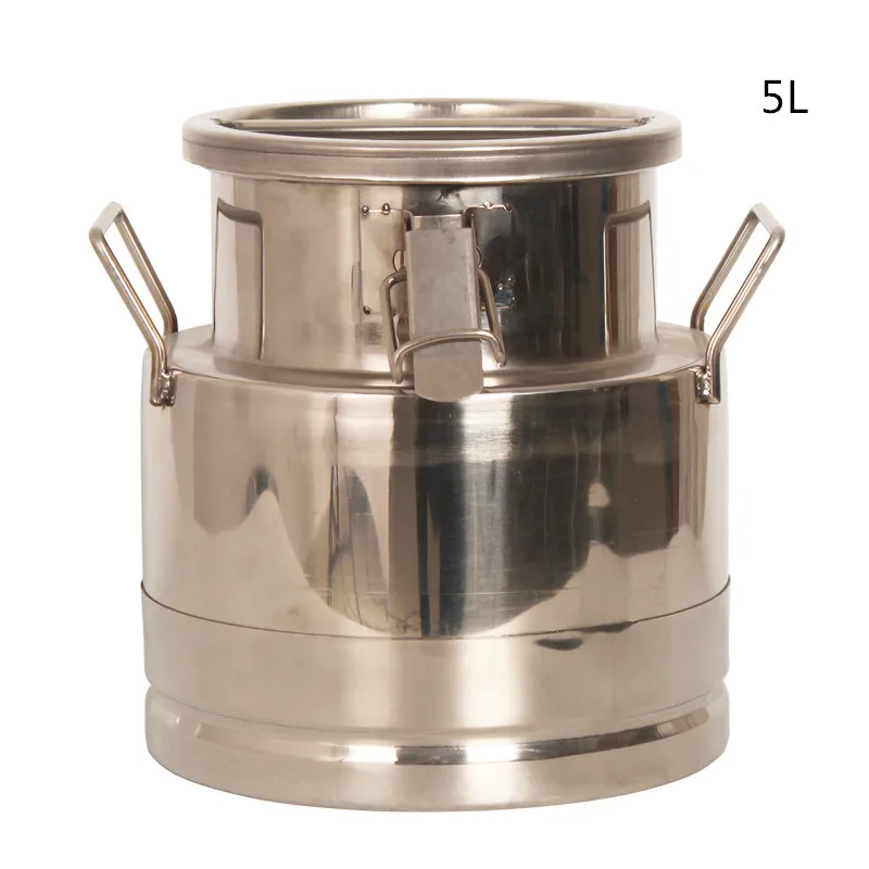 Stainless Steel Milk Transport Can/Container,5L-15L Milk Bucket, SS304, Milk Can