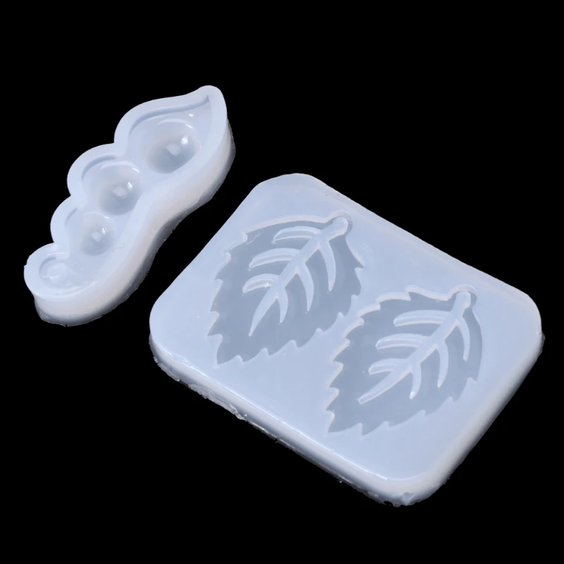 

Leaves Bean Peas Liquid Silicone Mold Resin Jewelry Making Pendant DIY Craft Christmas